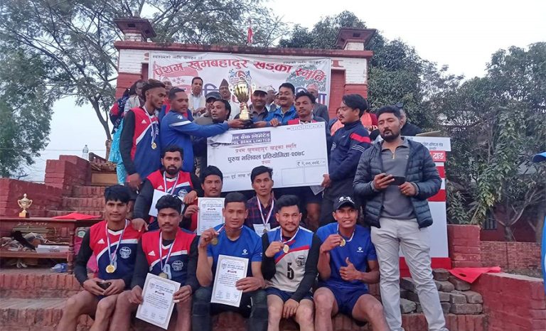 खुमबहादुर खड्का स्मृति पुरुष भलिबलको उपाधि तुलसीपुरलाई