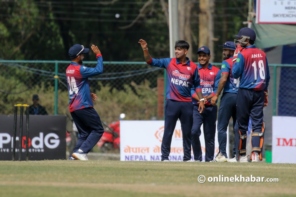 ५०औं टी-२० अन्तर्राष्ट्रिय खेल खेल्दै नेपाल