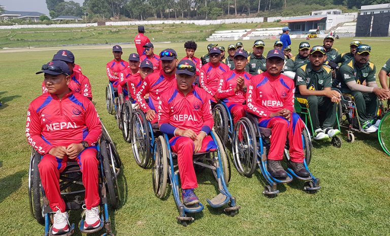 नेपाली ह्वीलचेयर क्रिकेट टोलीले बंगलादेशमा खेल्ने