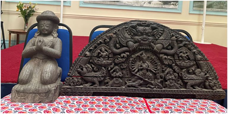 हराएका १६‍औं शताब्दीको तोरण र १८औं शताब्दीको मूर्ति बेलायतद्वारा नेपाललाई हस्तान्तरण   