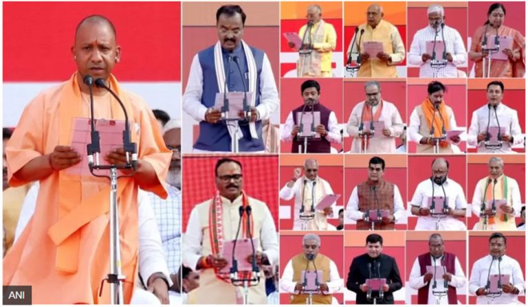 उत्तर प्रदेशमा ५२ सदस्यीय जम्बो मन्त्रिपरिषद् गठन