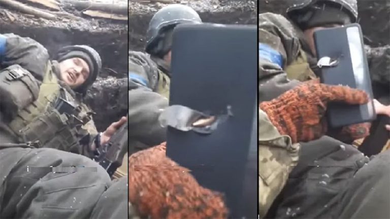 स्मार्टफोनमा गोली छेक्दा युक्रेनी सैनिकको ज्यान जोगियो