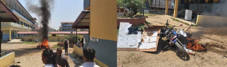 शिक्षकले छात्रालाई दुर्व्यवहार गरेको भन्दै गैंडाकोटको जनक माविमा तनाव