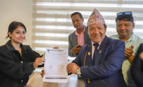 एन्फा अध्यक्षमा शेर्पाले दिए उम्मेदवारी