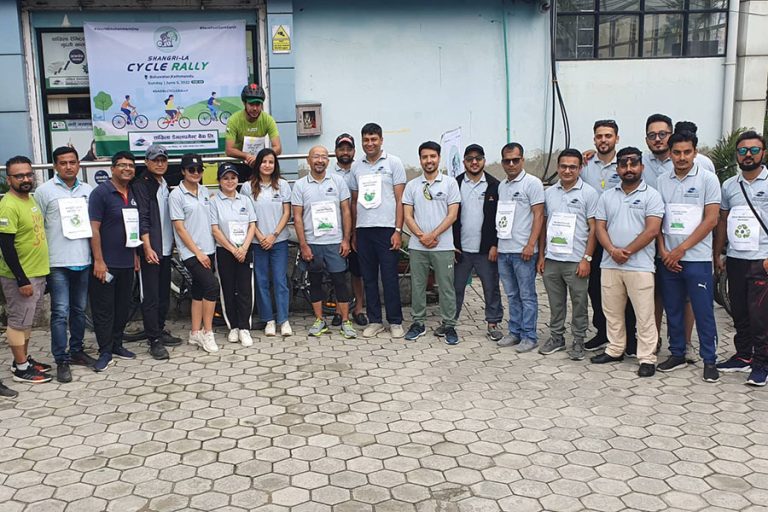 विश्व वातावरण दिवसको अवसरमा सांग्रिला बैंकको साइकल र्‍याली