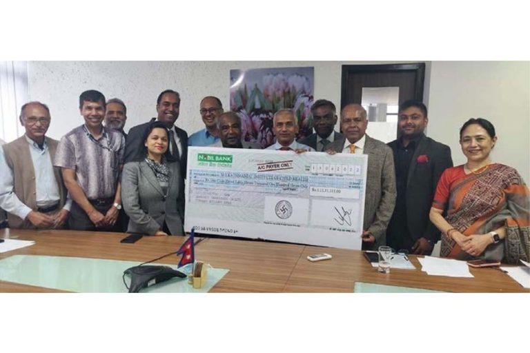 काठमाडौं इन्स्टिच्युट अफ चाइल्ड हेल्थलाई गणपती वनस्पति प्रालिको आर्थिक सहयोग