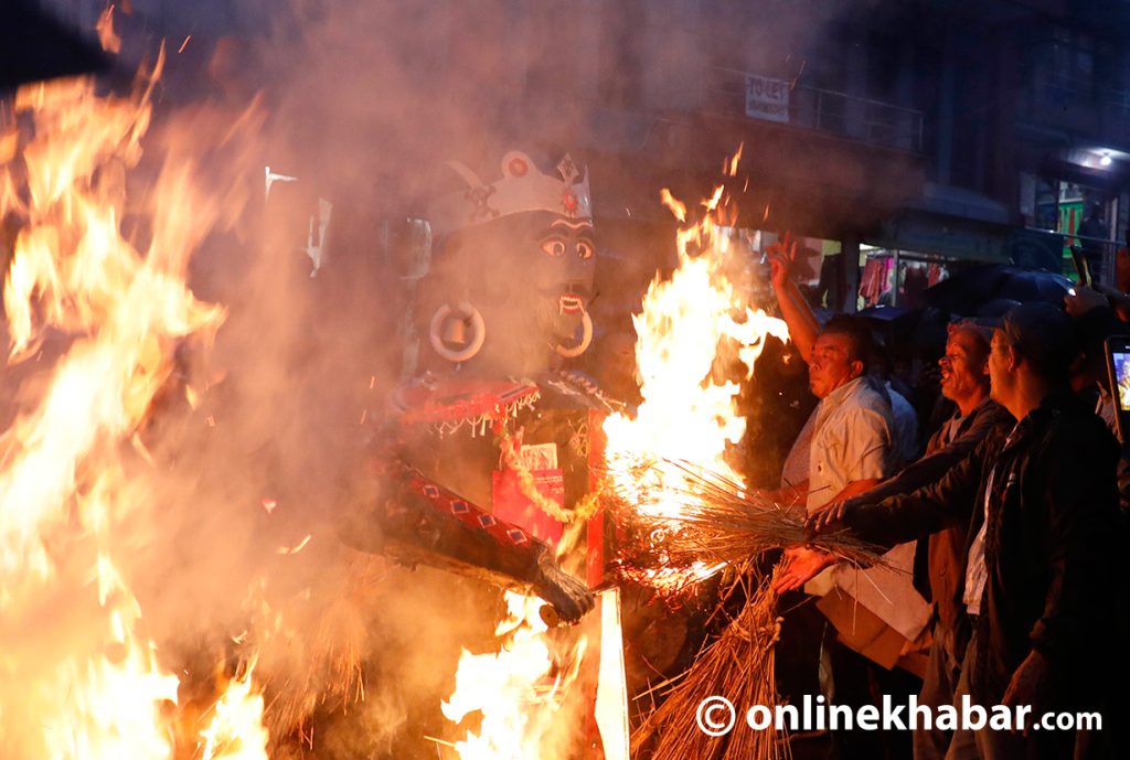 नेवार समुदायले ‘भूत’ भगाएर मनाए गठेमंगल