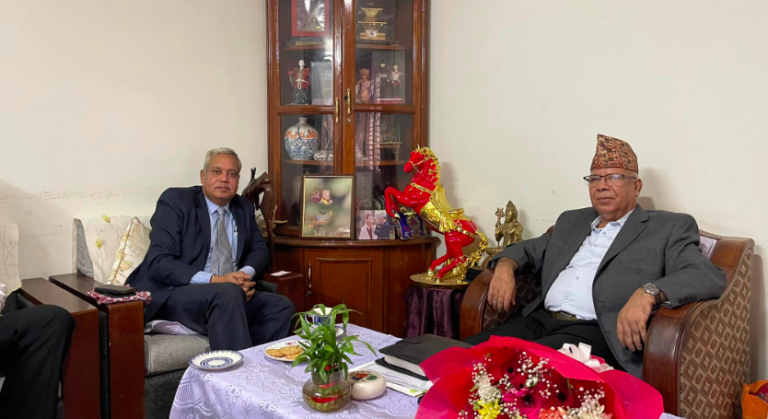 अध्यक्ष नेपाल भेट्न भारतीय राजदूत कोटेश्वरमा