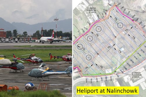 त्रिभुवन विमानस्थलबाट हेलिकप्टर बिसौनी भक्तपुरको नलिनचोकमा सारिंदै