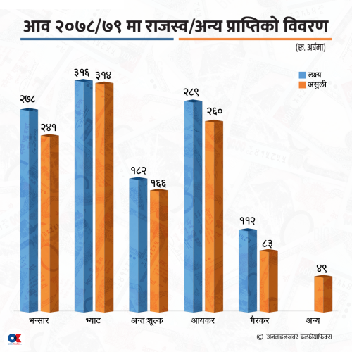 आयात कस्दा भन्सार महसुलमा धक्का, आन्तरिक आय पनि कमजोर