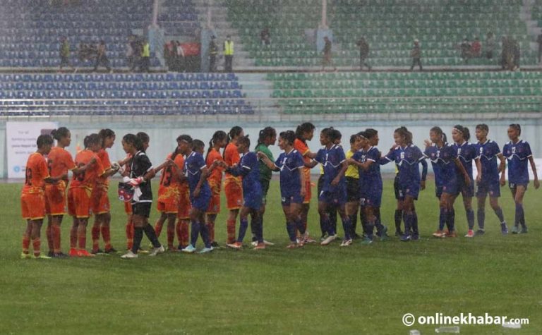 भुटानविरुद्ध नेपाल पहिलो हाफमा १-० ले अगाडि
