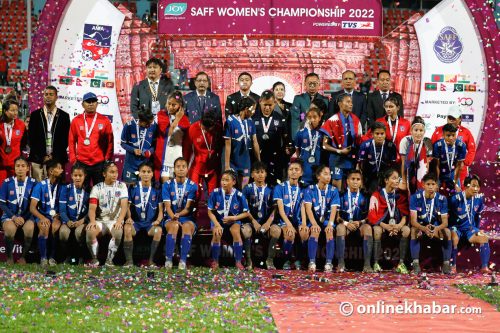 महिला फुटबल : ‘फाइनल जिंक्स’ तोड्न नेपाल असफल, १० फाइनल १० हार