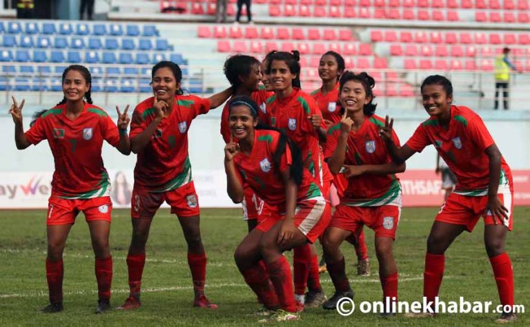 भुटानलाई हराउँदै बंगलादेश साफ महिला च्याम्पियनसिपको फाइनलमा