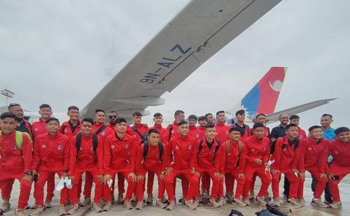 साफ यू-१७ च्याम्पियनसिप खेल्न नेपाली टोली श्रीलंका प्रस्थान