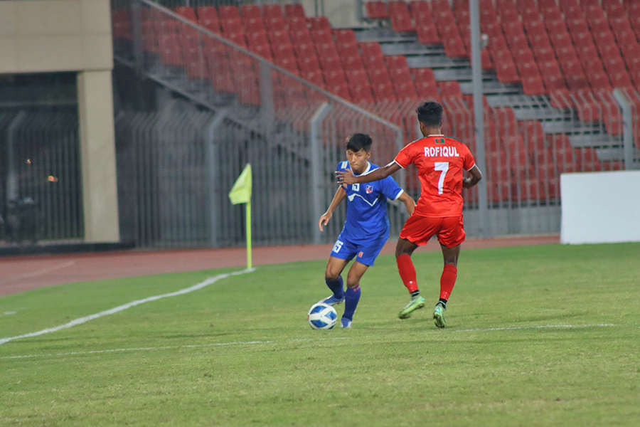 एएफसी यू-२० एसियन कप छनोटमा नेपाल जितविहीन, बंगलादेशसँग ३-० ले पराजित