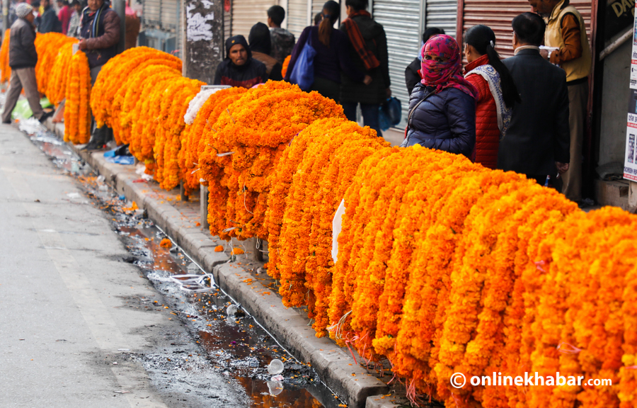 तिहारमा ३ लाख फूलमाला भारतबाट आयात हुने