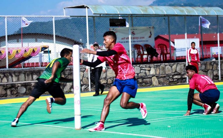 नवौं राष्ट्रिय खेलकुद : खोखोमा लुम्बिनी हाबी