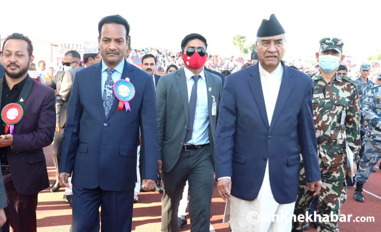 नवौं राष्ट्रिय खेलकुदको समापनका लागि प्रधानमन्त्री देउवा पोखरामा