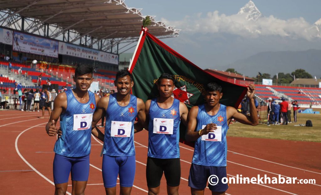 ४ गुणा ४०० मिटर रिलेमा आर्मीलाई स्वर्ण