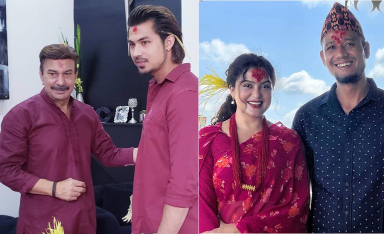 तस्वीरमा हेर्नूस सेलिव्रिटीको दशैं