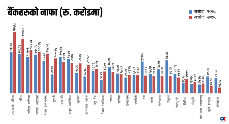 प्रोभिजन बढ्दा बैंकको नाफामा धक्का, निष्कृय कर्जाको जोखिमले त्रास