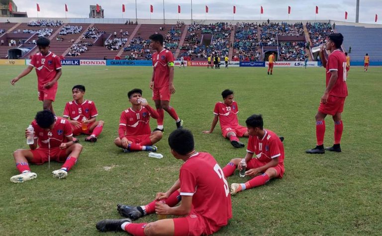 यू-१७ एसियन कप छनोटमा नेपाल जित विहीन, चाइनिज ताईपेईसँग ४-२ ले पराजित