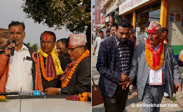 ‘मिलीजुली चोक’मा तीनतिर फर्केका कांग्रेस, घन्टीको ध्वनिसँग झस्किरहेका पाण्डे