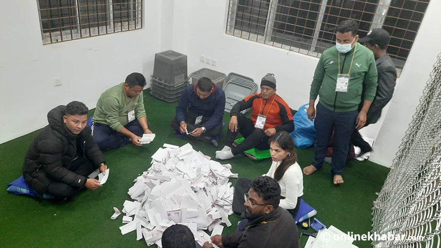 Counting of votes has began in Prachanda’s election space