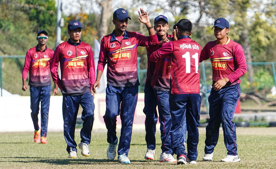 यू-१९ राष्ट्रिय क्रिकेट : लुम्बिनीको तेस्रो जित