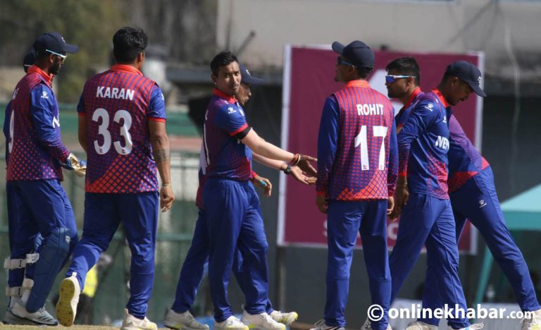 नेपालले युएईलाई ३ विकेटले हरायो, शृंखलामा १-१ को बराबरी