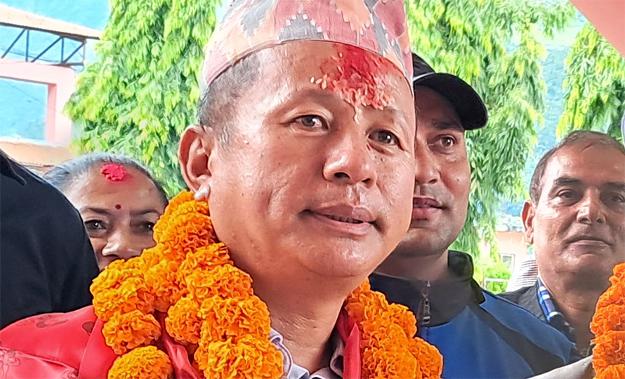 Takaraj Gurung of Congress was elected to the state meeting from Lamjung