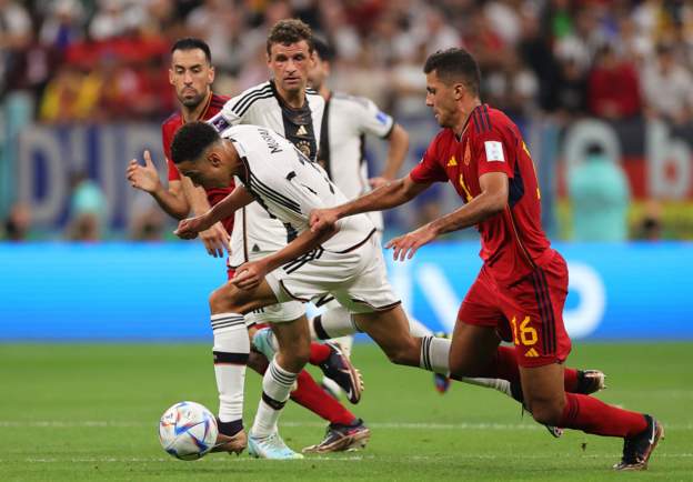 Spain and Germany performed a draw within the World Cup