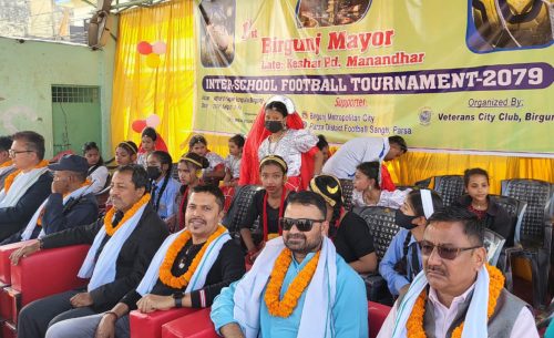 वीरगञ्जका पहिलो मेयर केशरप्रसाद मानन्धरको सम्झना फुटबल प्रतियोगिता सुरु