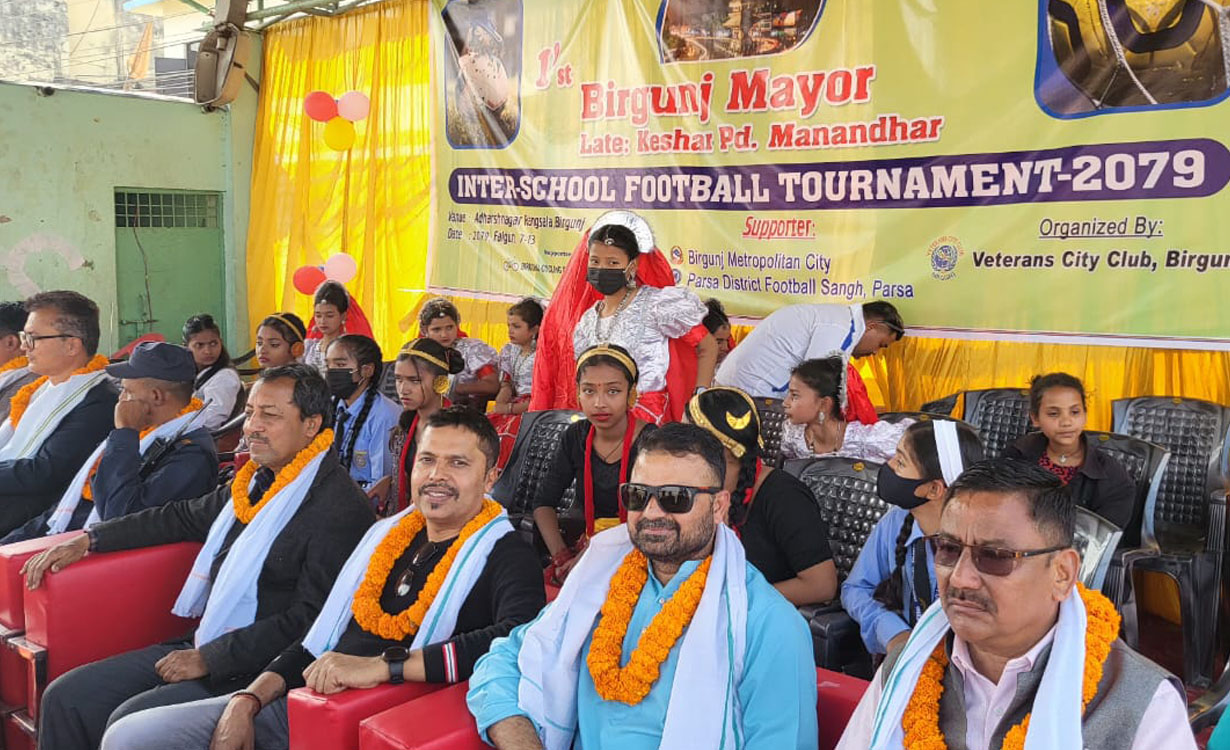 वीरगञ्जका पहिलो मेयर केशरप्रसाद मानन्धरको सम्झना फुटबल प्रतियोगिता सुरु