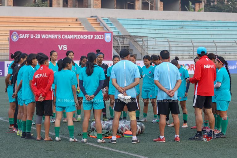 साफ यू-२० महिला च्याम्पियनसिप : जित्नै पर्ने खेलमा नेपाल आज भारतसँग खेल्दै