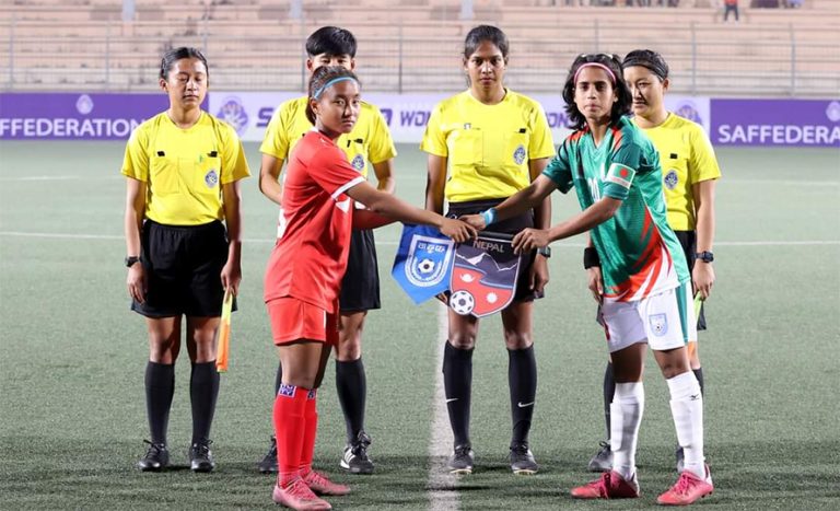 साफ यू-२० महिला च्याम्पियनसिपको उपाधिका लागि नेपालले बंगलादेशसँग खेल्ने
