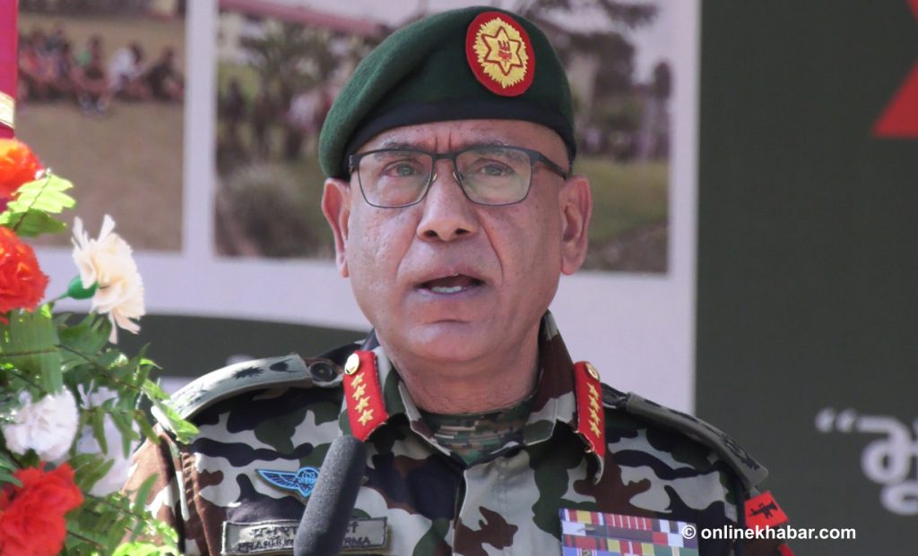 नेपाली सेनाको आकार स्वघोषित विज्ञले तोक्ने होइन : प्रधान सेनापति शर्मा