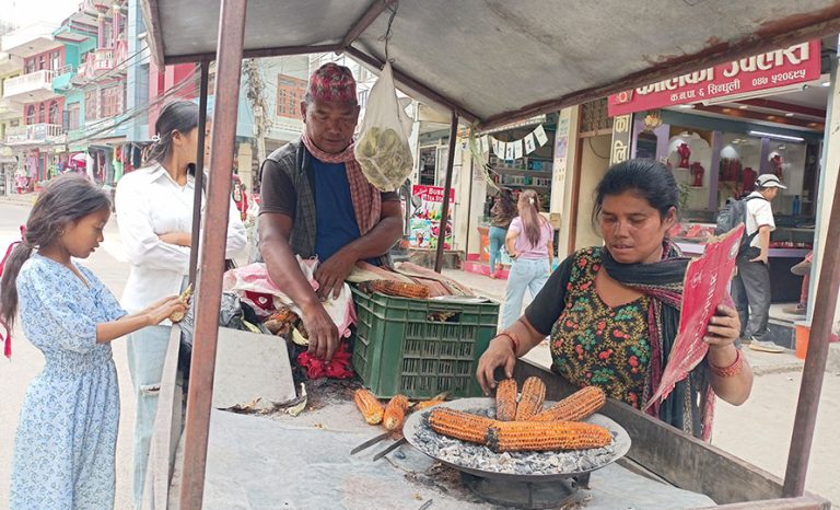 मकै बेचेरै जीविकोपार्जन