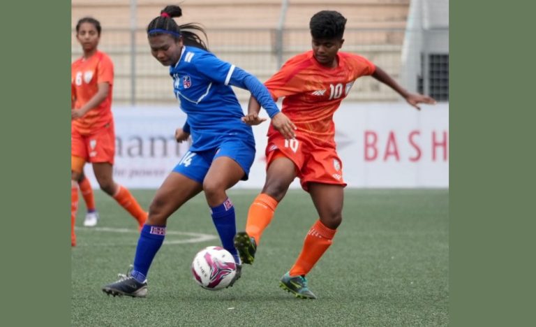 साफ यू-१७ महिला फुटबलको पहिलो खेलमा नेपाल भारतसँग पराजित