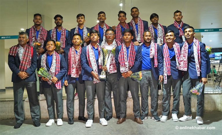 विश्वकपमा छनोट नेपाली यु-१९ क्रिकेट टिम स्वदेश फर्कियो