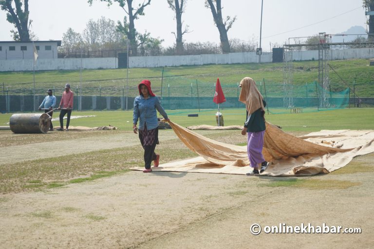 एसीसी प्रिमियर कपका लागि सजिँदै कीर्तिपुर मैदान