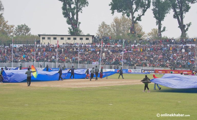 नेपाल र युएईको फाइनल खेल वर्षाले रोकियो