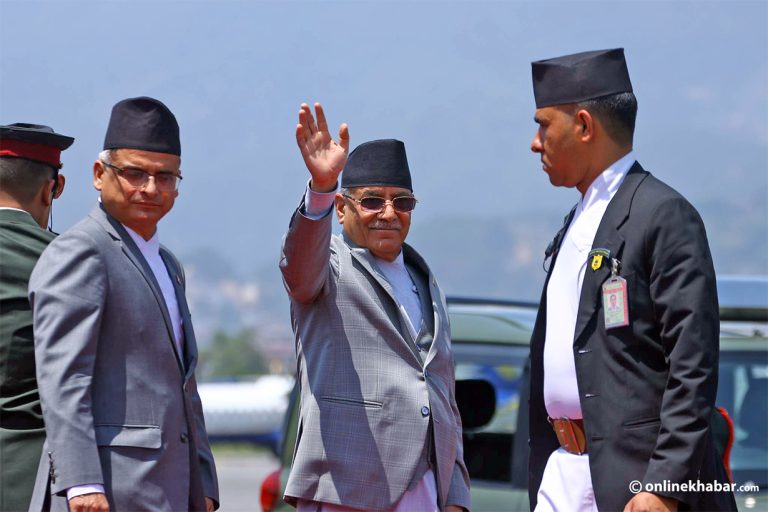 प्रधानमन्त्री प्रचण्ड भारत प्रस्थान