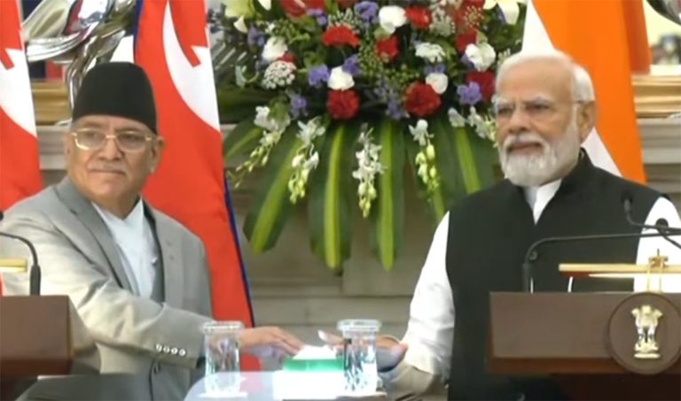 प्रचण्ड र मोदीले उद्घाटन गरे नेपालगञ्ज सुख्खा बन्दरगाह