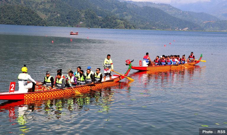 फेवातालमा ‘ड्रागन बोट रेस फेस्टिभल’को पूर्वाभ्यास