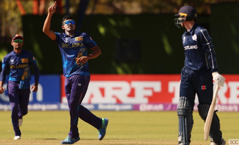 स्कटल्याण्डलाई हराउँदै श्रीलंका सुपर सिक्सको पहिलो स्थानमा