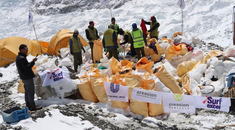 सफा हिमाल अभियानबाट ३५ हजार केजी बढी फोहोर संकलन