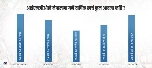 वैदेशिक अनुदानकै हाराहारीमा खर्च गर्छन् नेपालमा आईएनजीओ