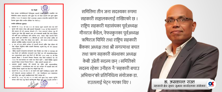 सहकारी सुधार्न गठित सरकारी कार्यदलको प्रतिवेदनमै सहकारी सञ्चालकको छाया