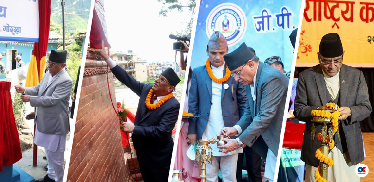 कार्यालय भद्रगोल छाडेर प्रधानमन्त्रीको ध्यान उद्घाटन र शिलान्यासमै